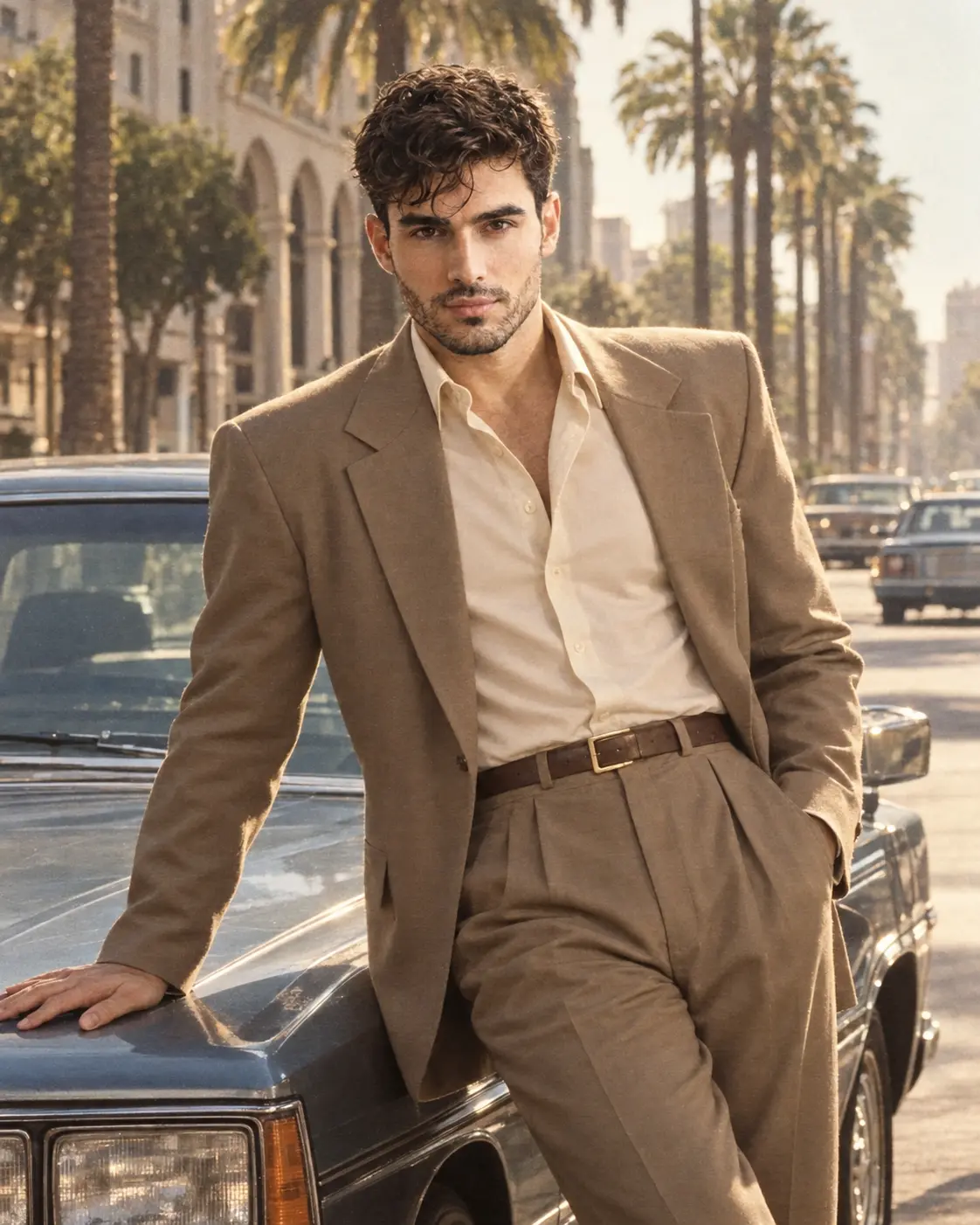 1980s Classic Car City Portrait