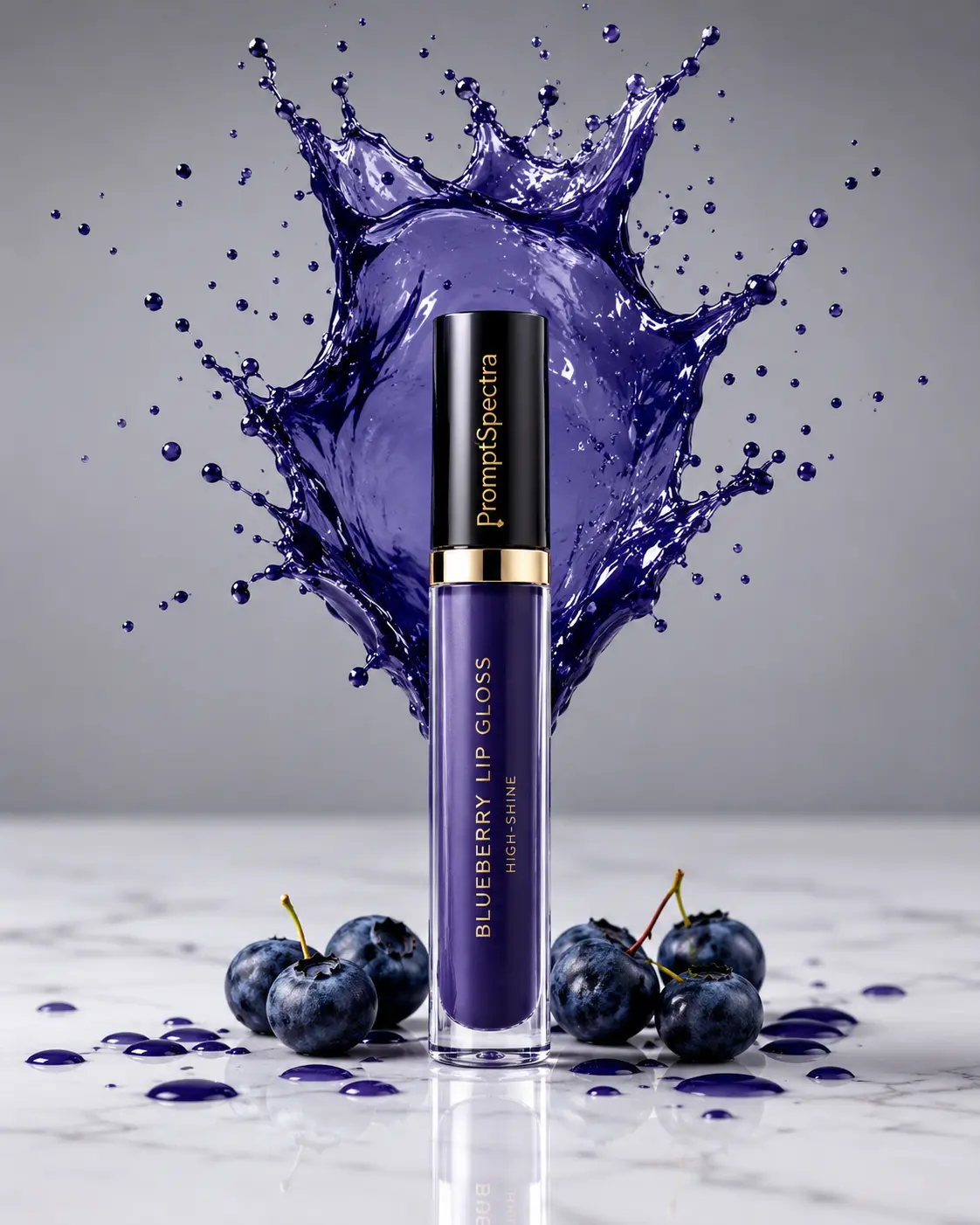 Blueberry Lip Gloss — Splash Crown Product Shot