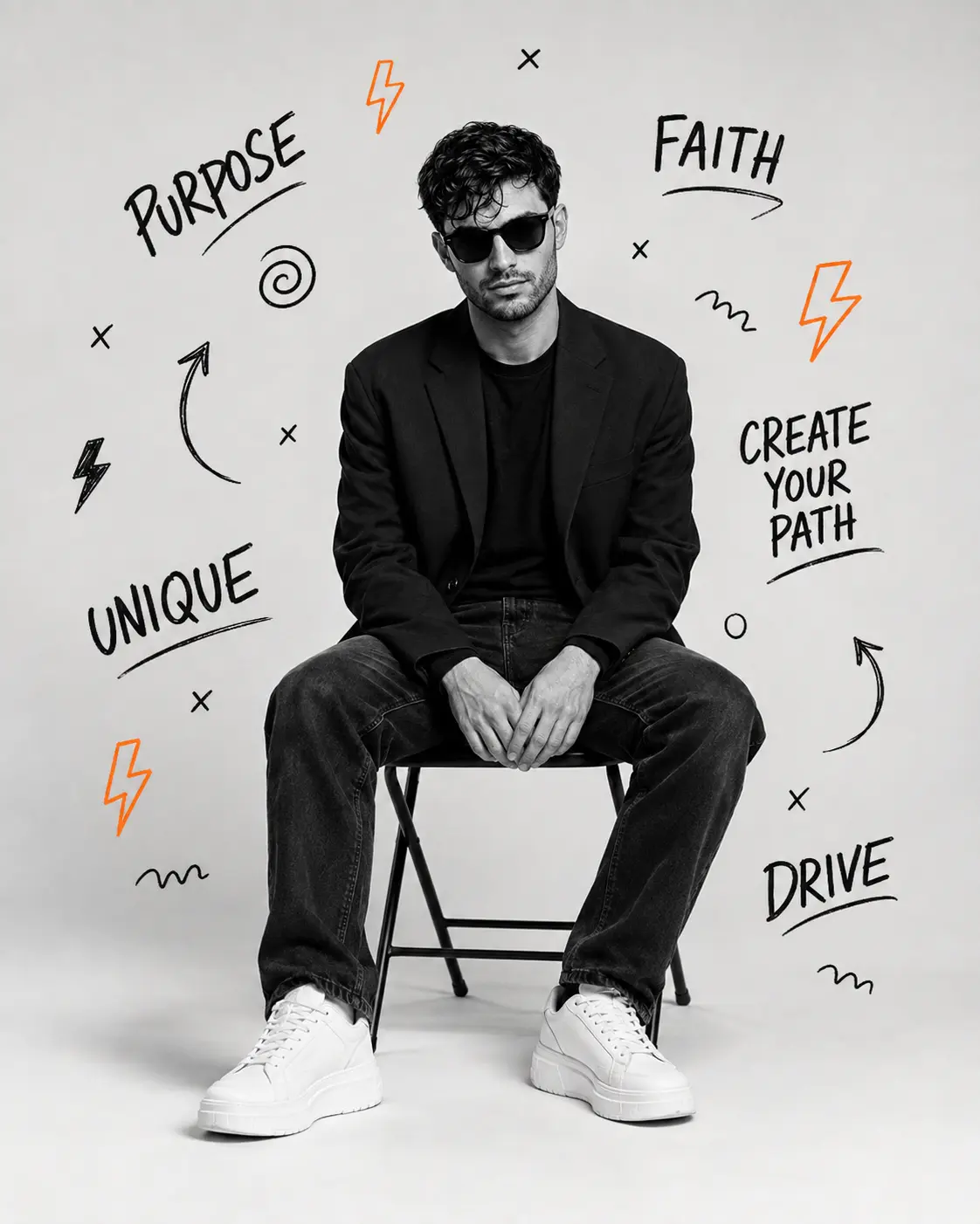 Doodle Typography Studio Portrait