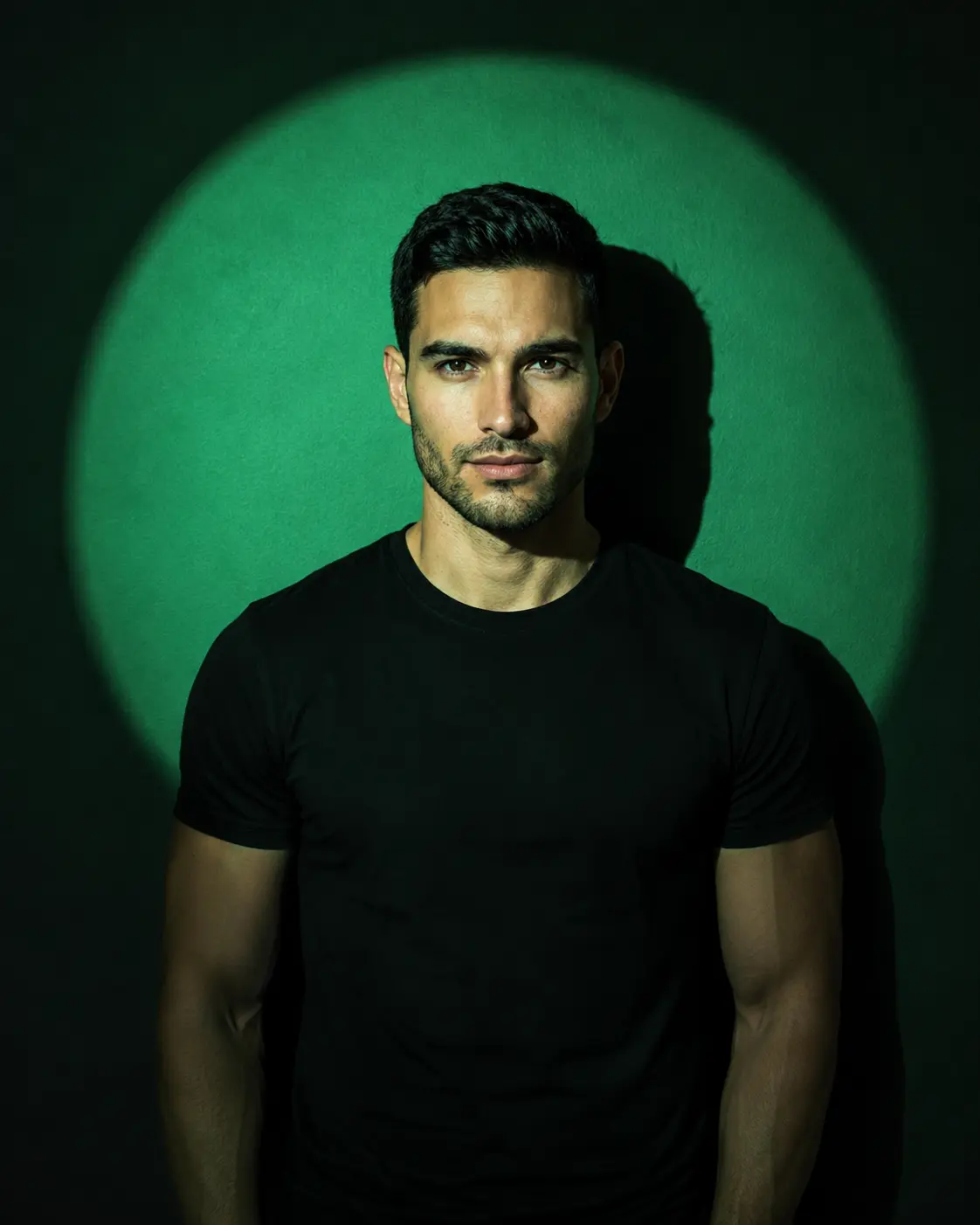 Emerald Spotlight Studio Portrait