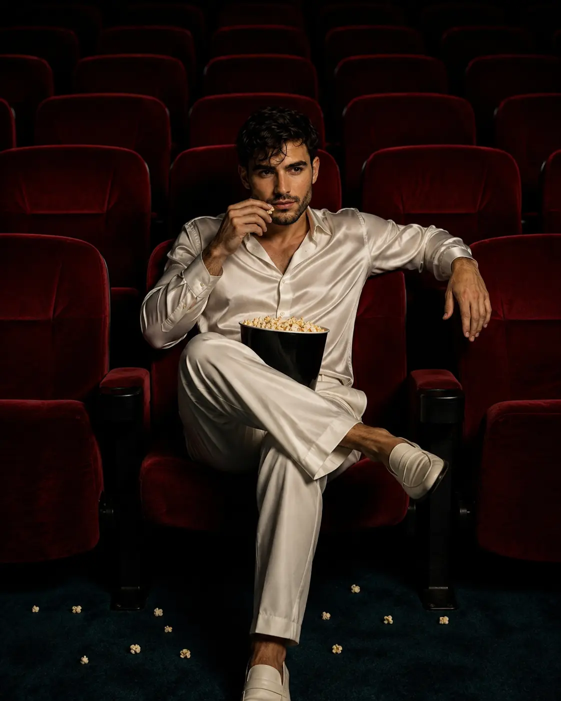 Movie Theater Popcorn Editorial Portrait