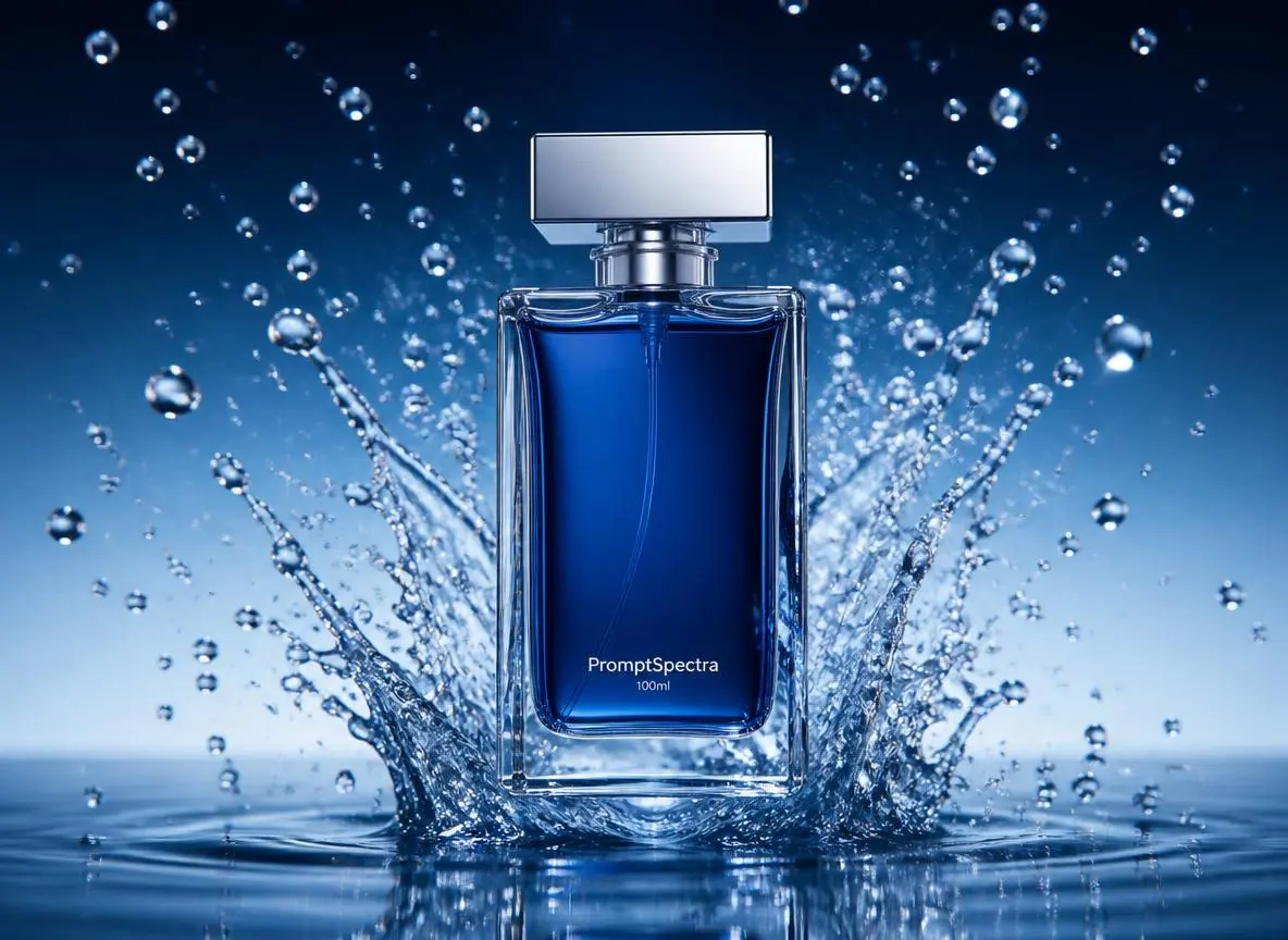 Premium Perfume Bottle Water Splash